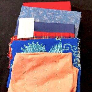 Corduroy, Eyelet, Flannel, Denim (Butterfly) Heavier Fabrics, Red & Blue
